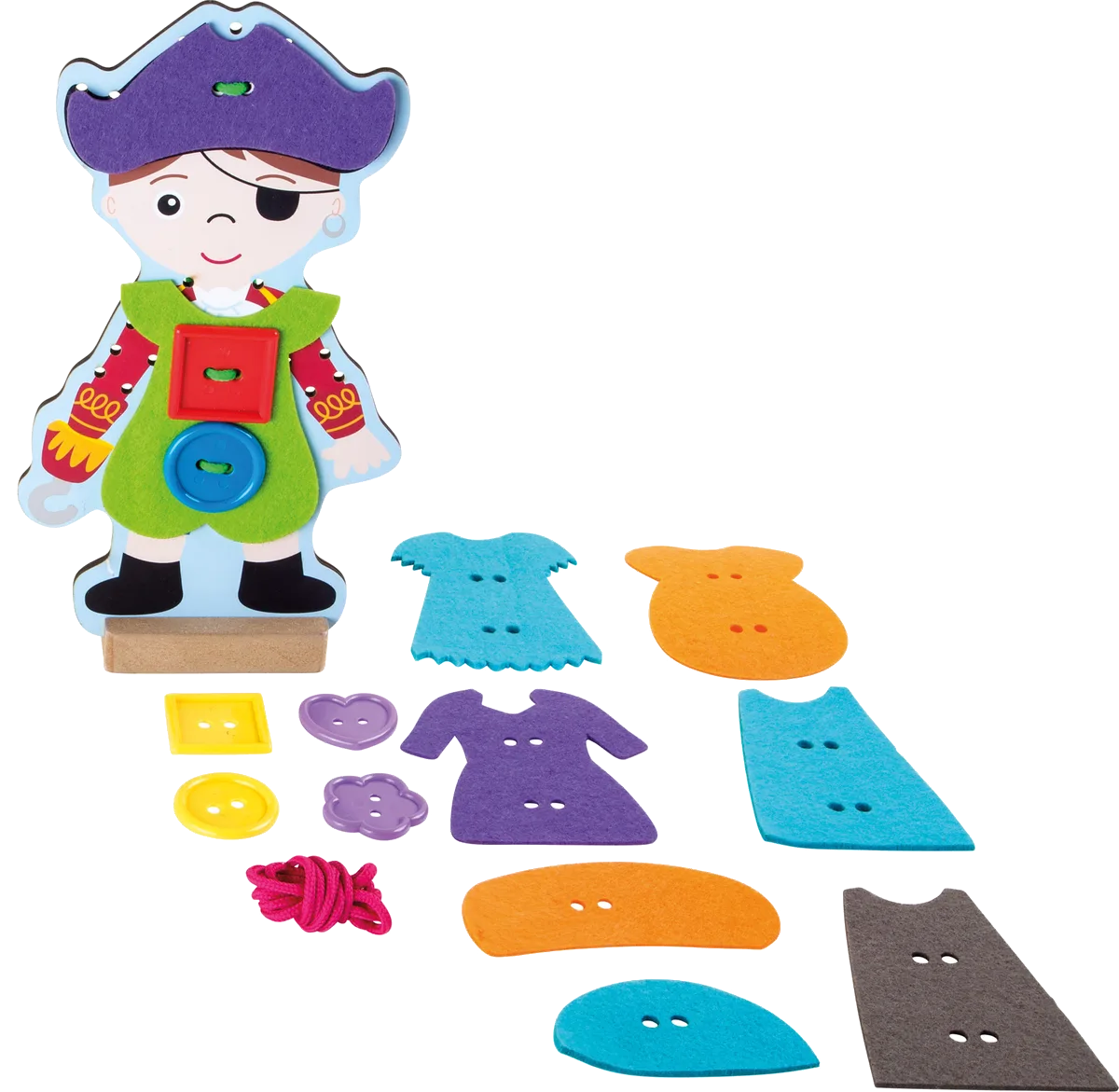 small foot Sewing Kit Cut-Out Doll, Pirate - image 1