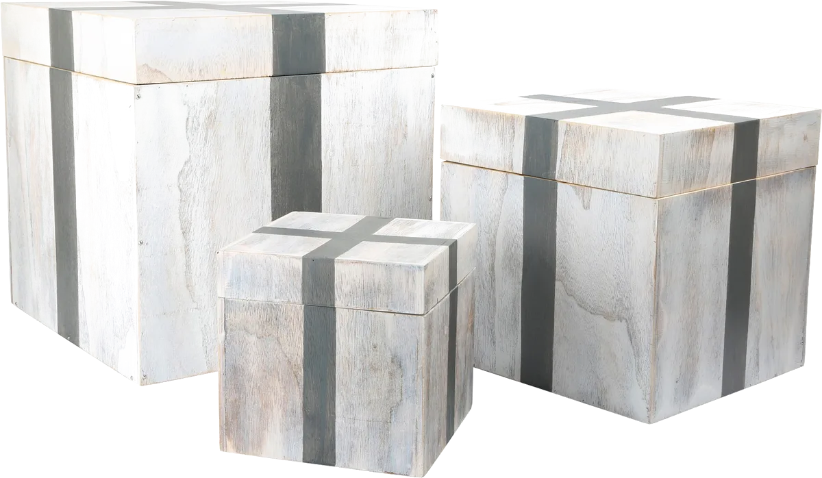 small foot Wooden Box (3 pcs), Gifts - image 1