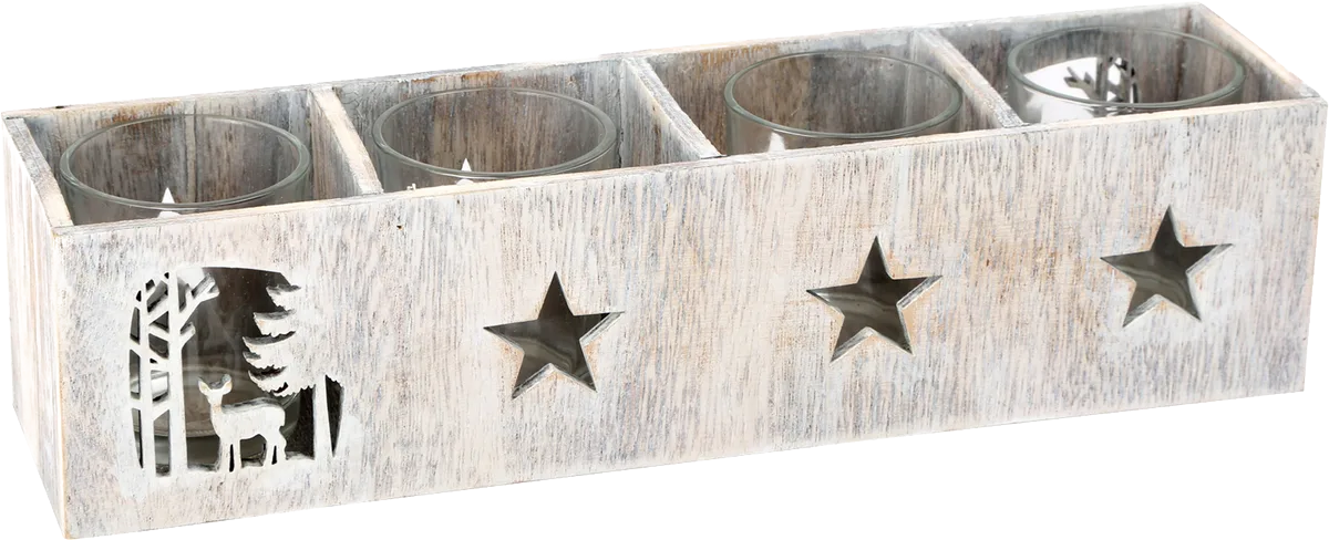 small foot Tealight Candle Holder, Shabby Chic - image 1