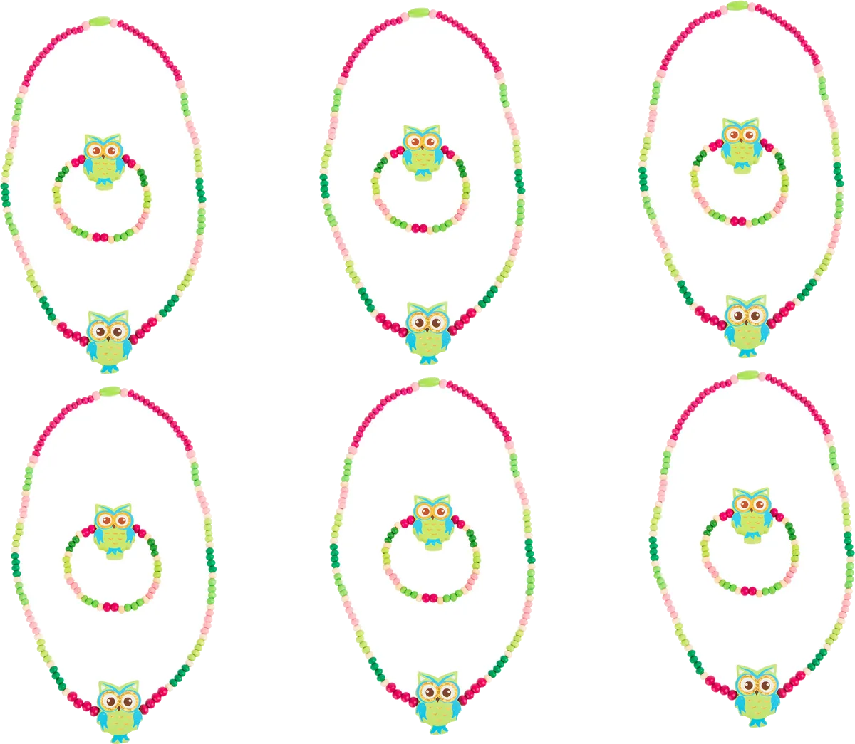 small foot Jewellery Supplement to Owl Display (12 pcs.), Green - image 1