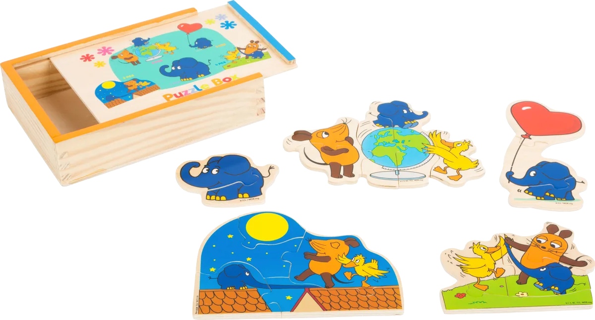 small foot Puzzle in Box with Elephant, Mouse - image 1