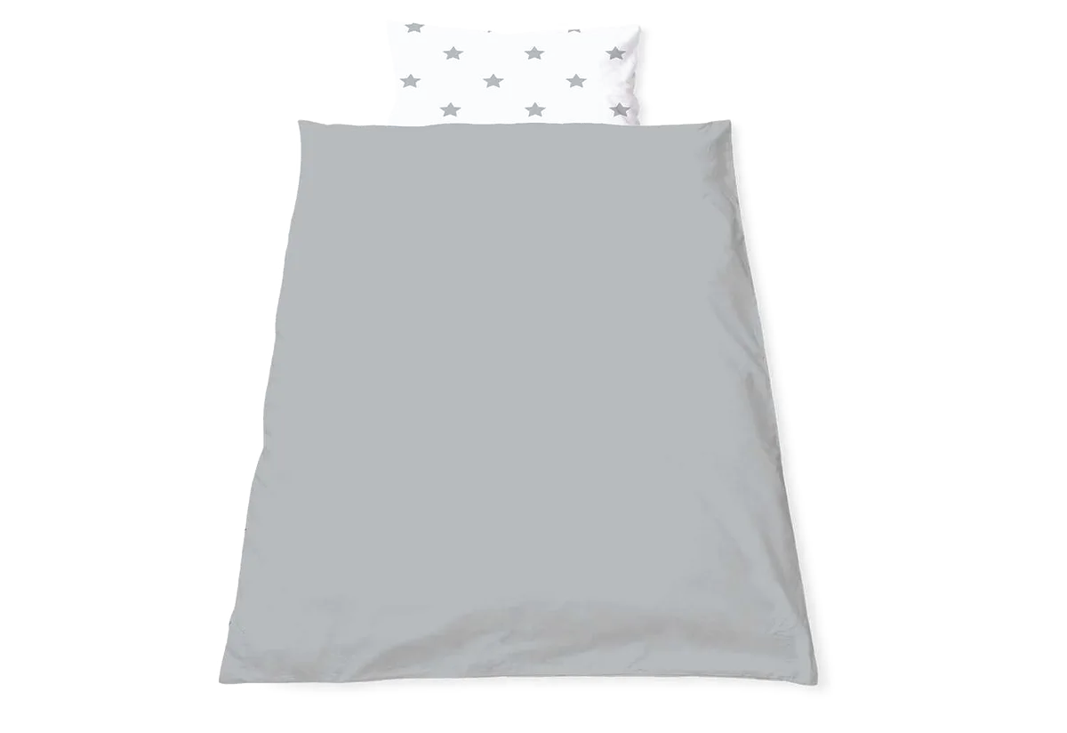 Pinolino Junior Bed Linen Reversible 100x135 cm, Stars/Grey - image 1