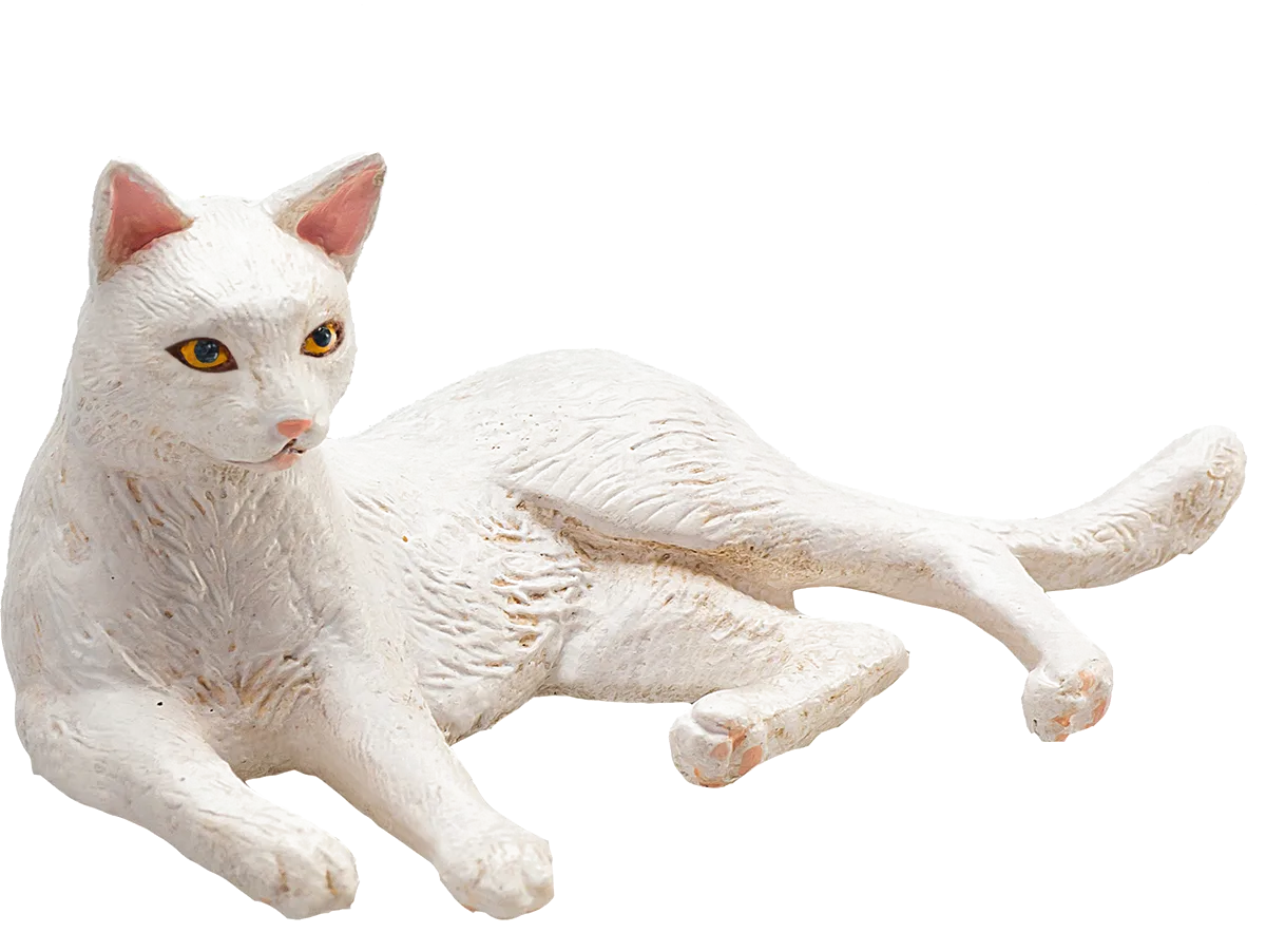 Mojo Cat Lying, White - image 1