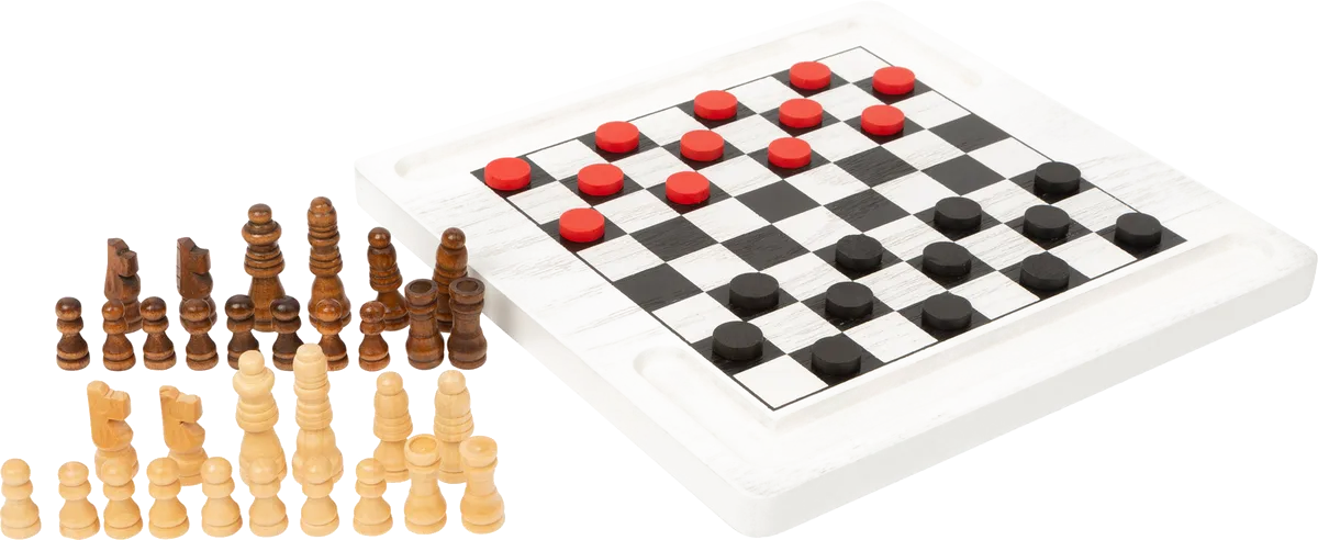 small foot Compact Chess and Checkers Games - image 1