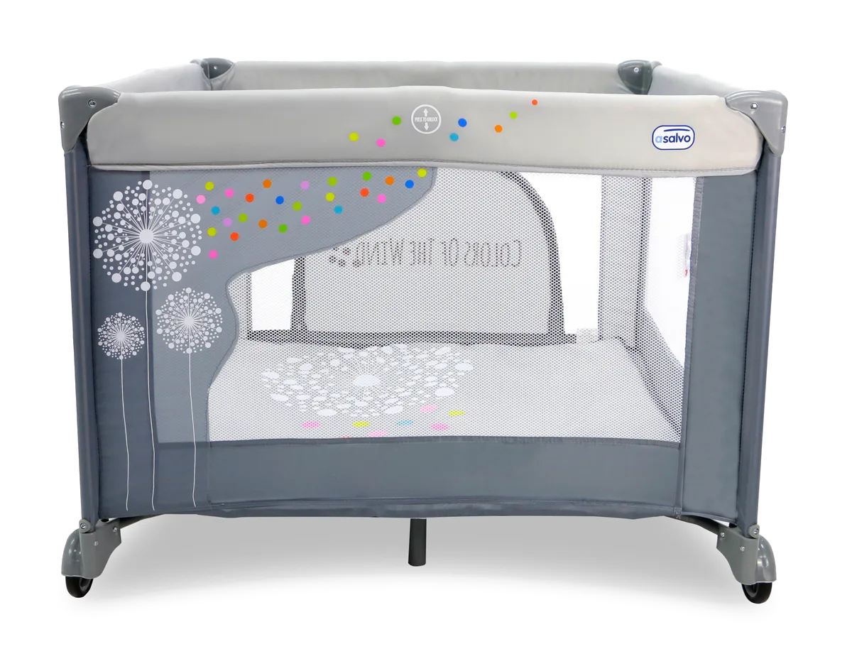 Asalvo Playpen Dandelion 99x99 cm, Grey - image 1
