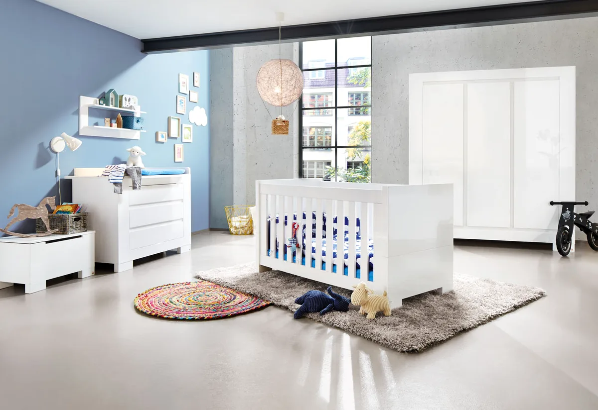 Pinolino 3-part set with cot bed, wide changing unit and a large wardrobe - image 1