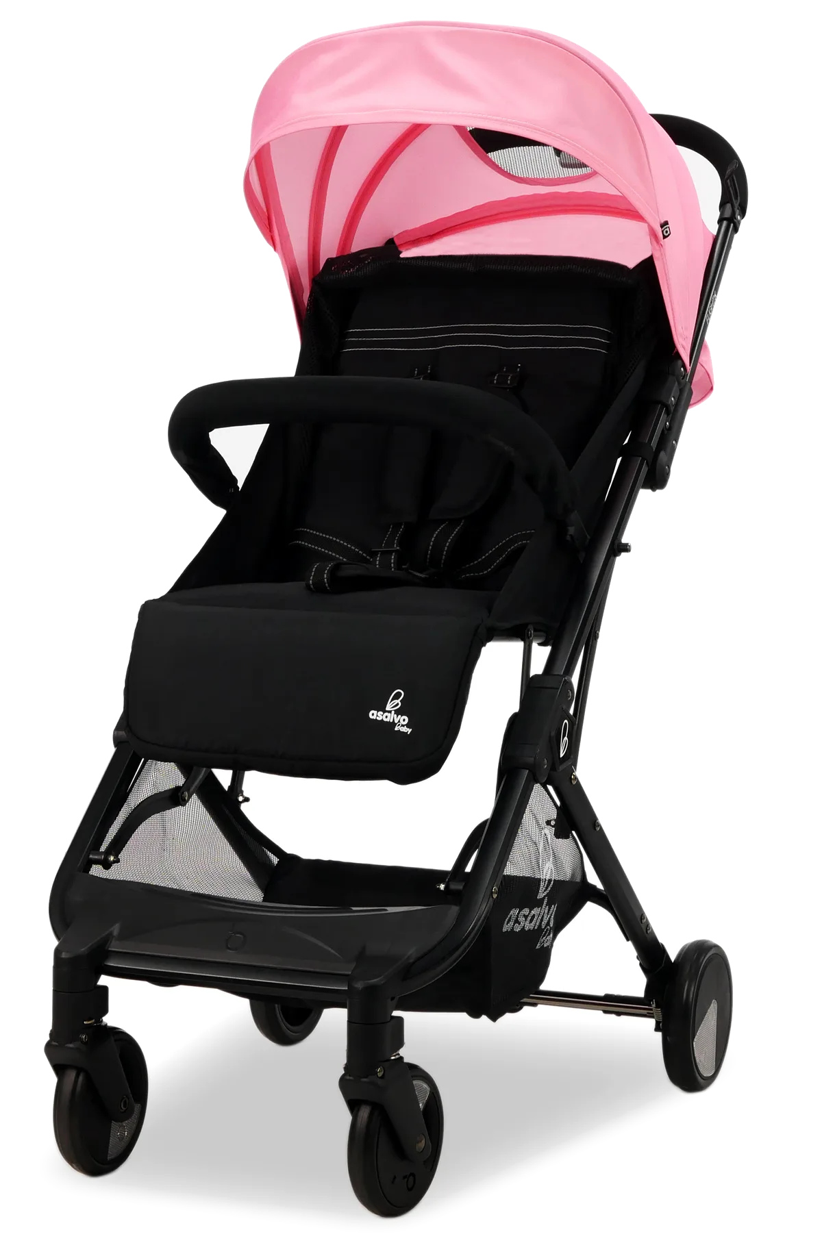 Asalvo Stroller Flight Travel+, Black/Pink - image 1