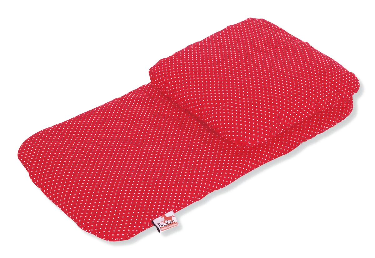 Pinolino Bedding Set for doll Prams 2 parts, Dots / Red - image 1