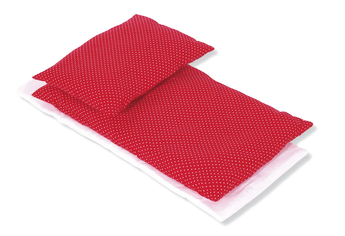 Pinolino Bedding Set for doll Prams 3 parts, Dots / Red - image 1