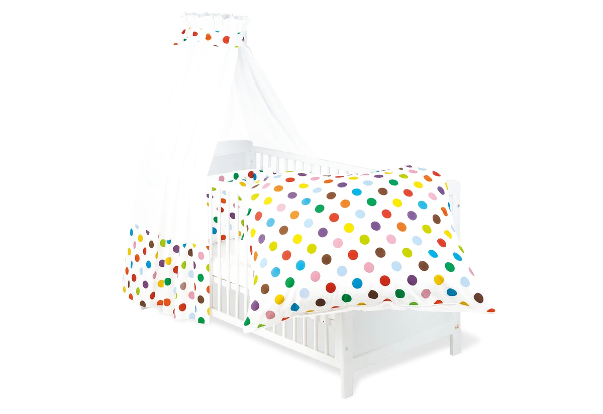 Pinolino Textile Equipment for Cot 4 parts, Dots - image 1