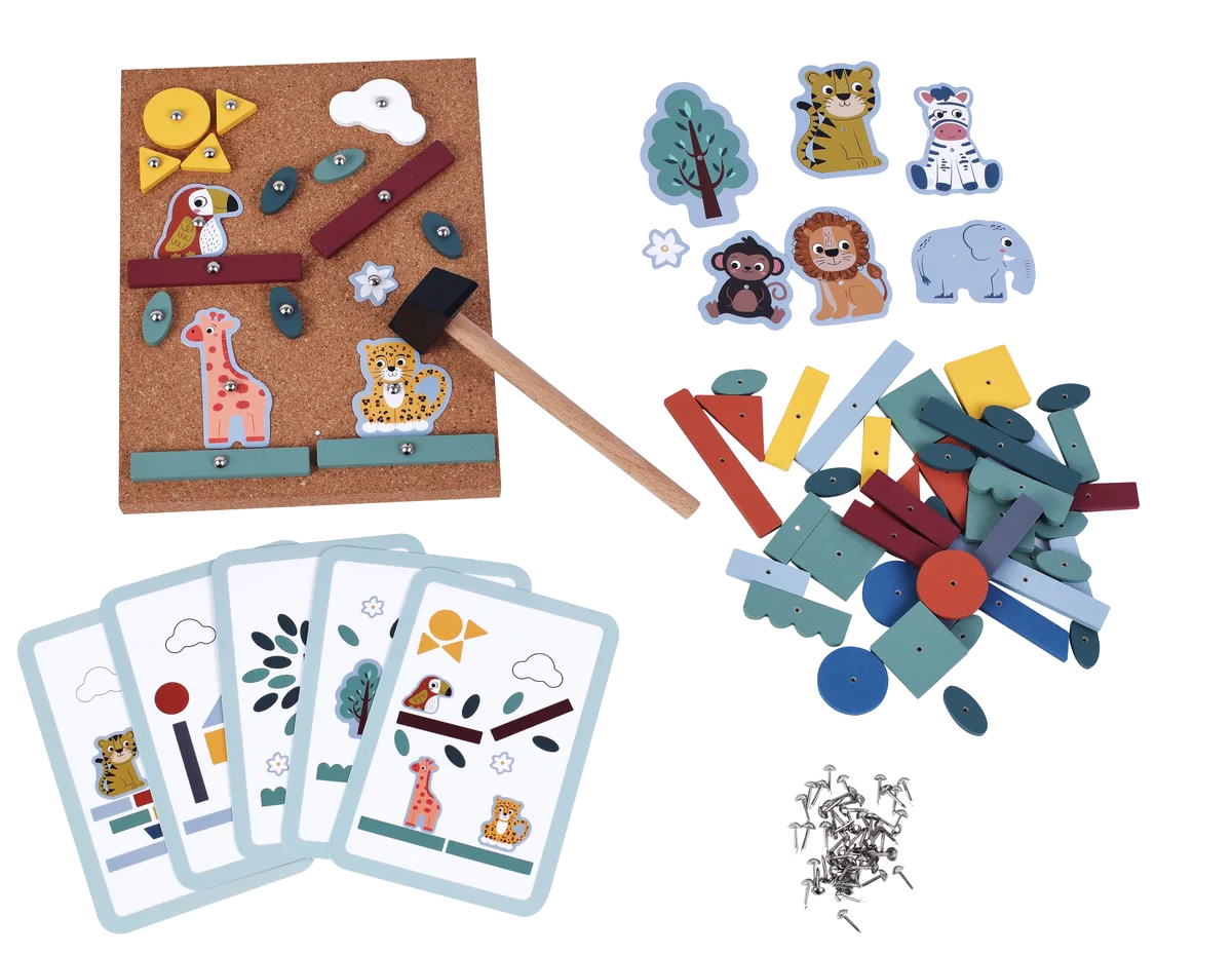 Kinder and Kids Hammer and Nail Game, Jungle - image 1