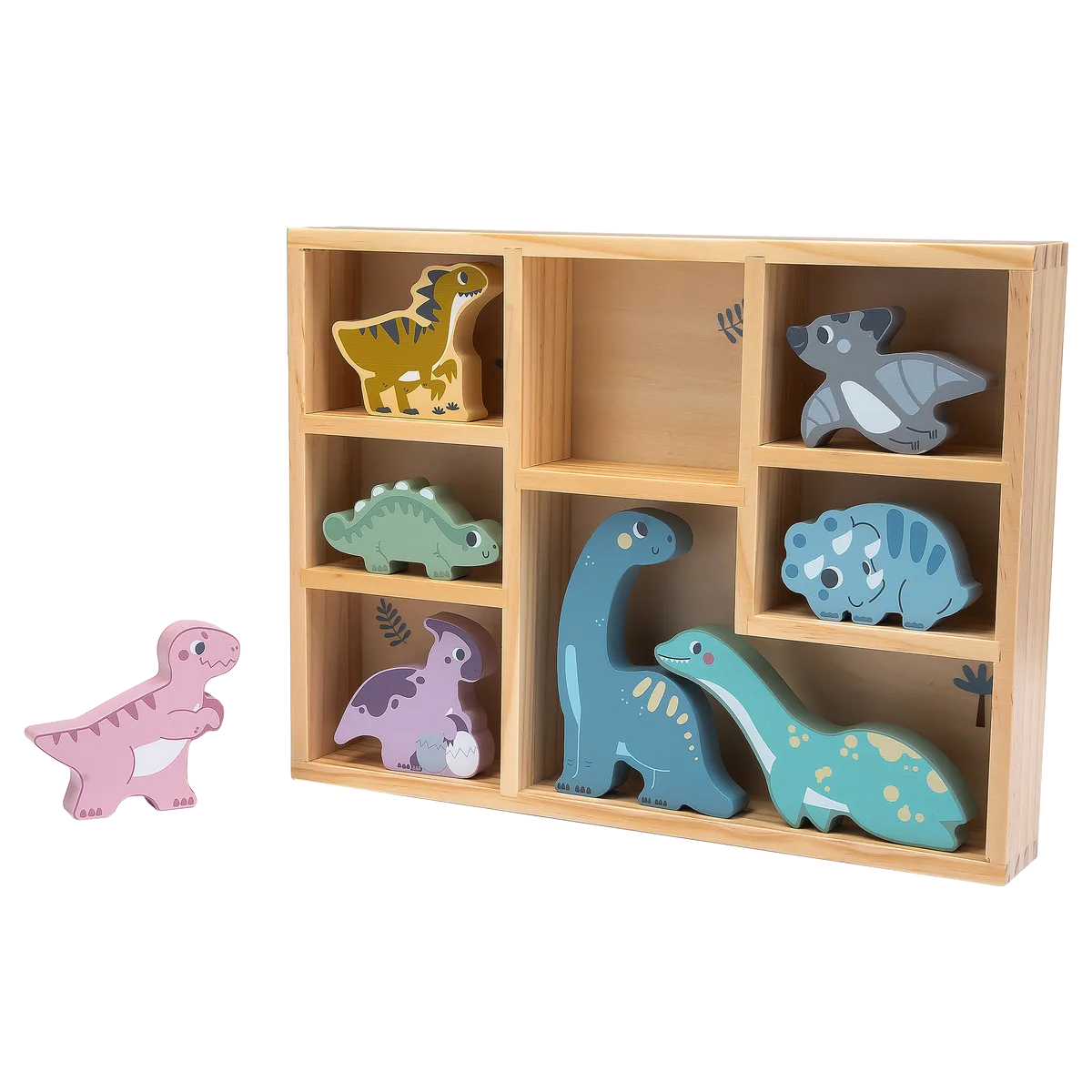 Kinder and Kids Dinosaur in Wooden Box (8 pcs.) - image 1