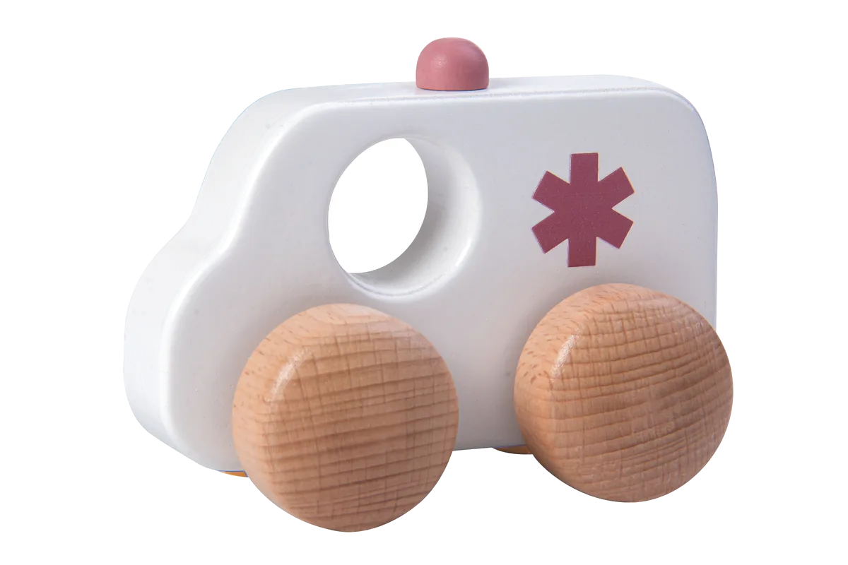 Kinder and Kids Grasping Toy Ambulance, White - image 1