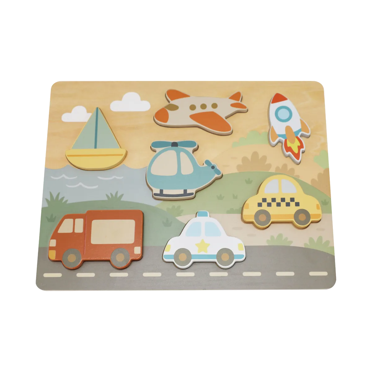 Kinder and Kids Block Puzzle, Transportation - image 1