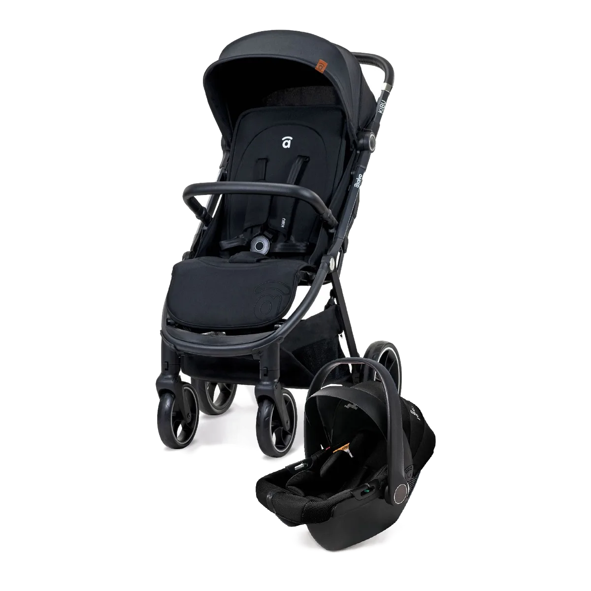 Asalvo Stroller Kibu Travel System, Black - image 1