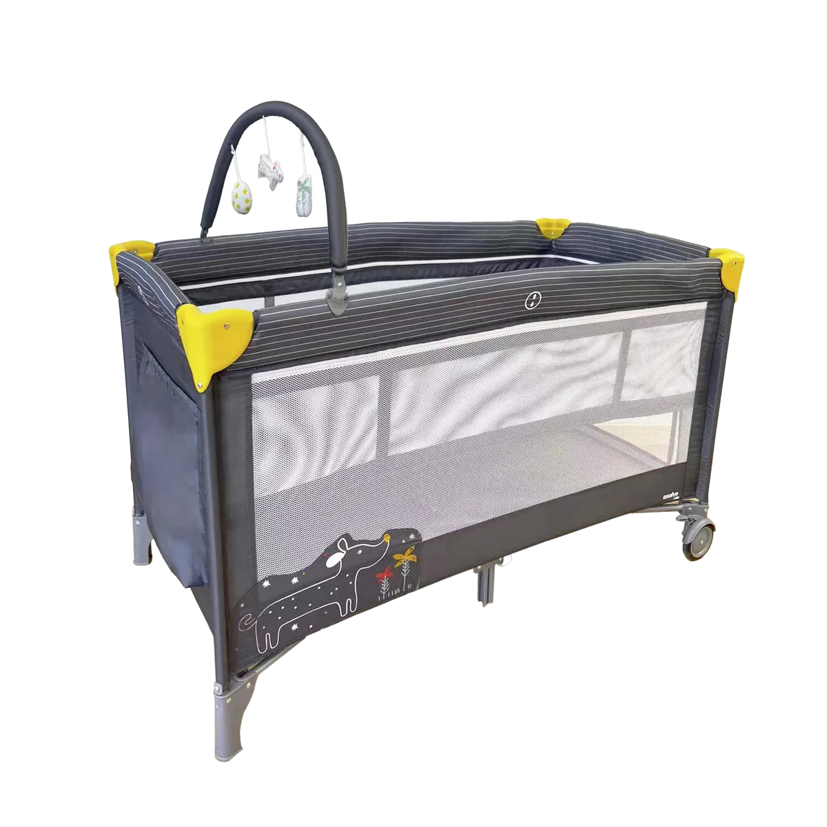 Asalvo Travel Cot Complet Duo Baby, Puppy - image 1