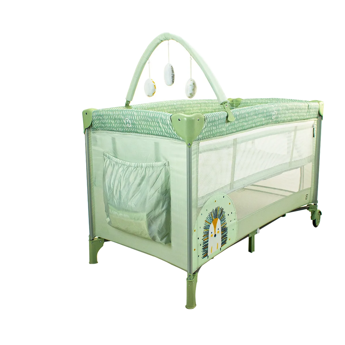 Asalvo Travel Cot Complet Duo Baby, Hedgehog - image 1