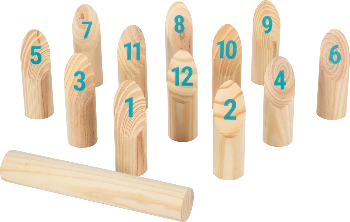 small foot Kubb Viking Game with Numbers, Active - image 1