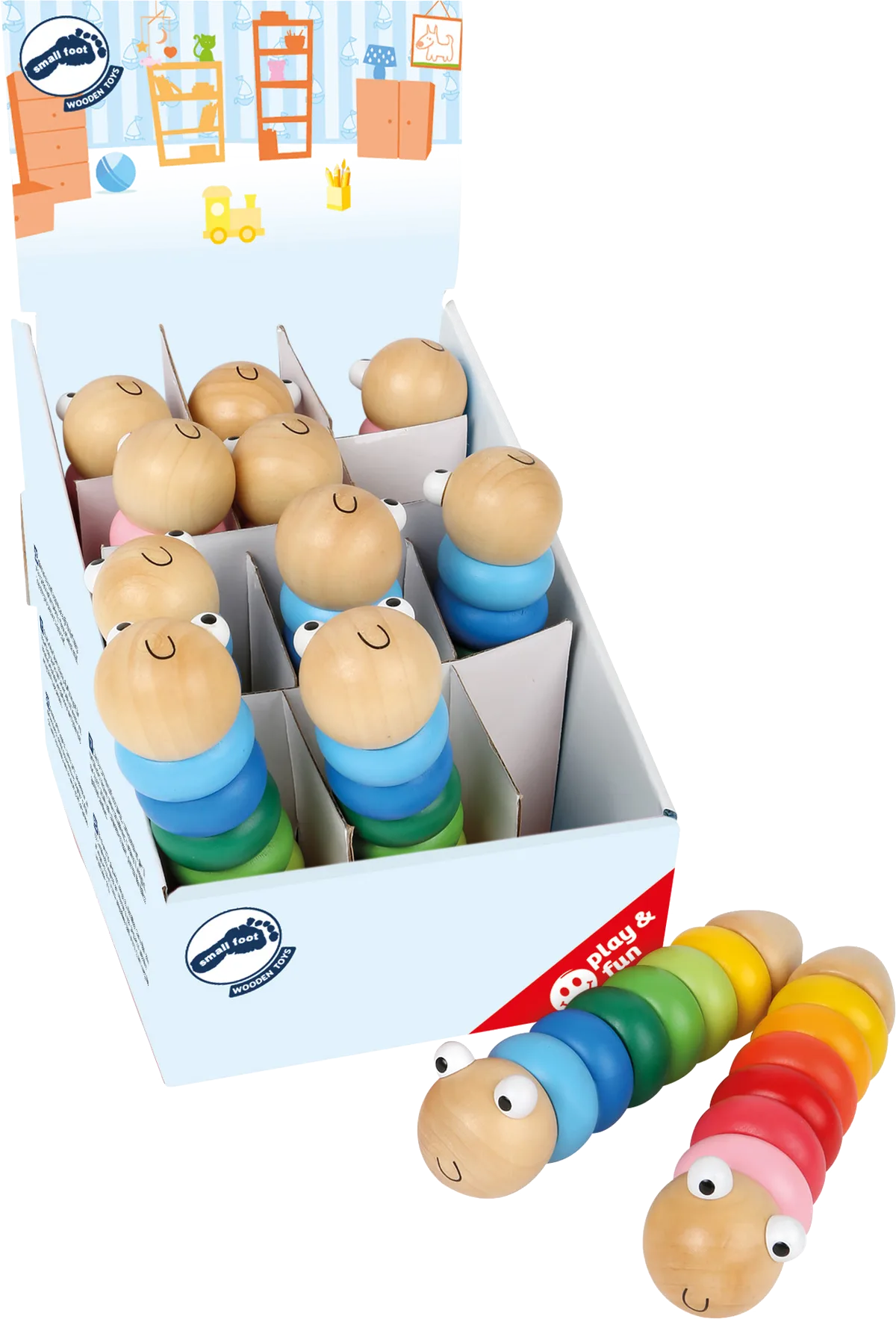 small foot Display (12 pcs.) Worm with Thread - image 1