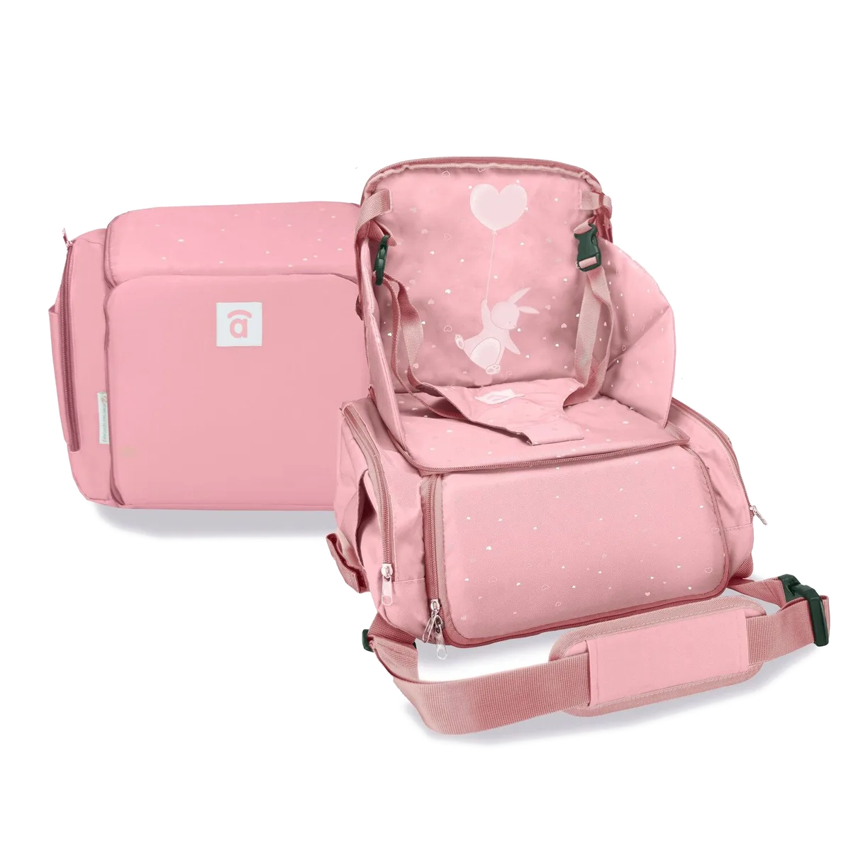 Asalvo Bag-Go Anywhere Booster Sushi, Pink - image 1