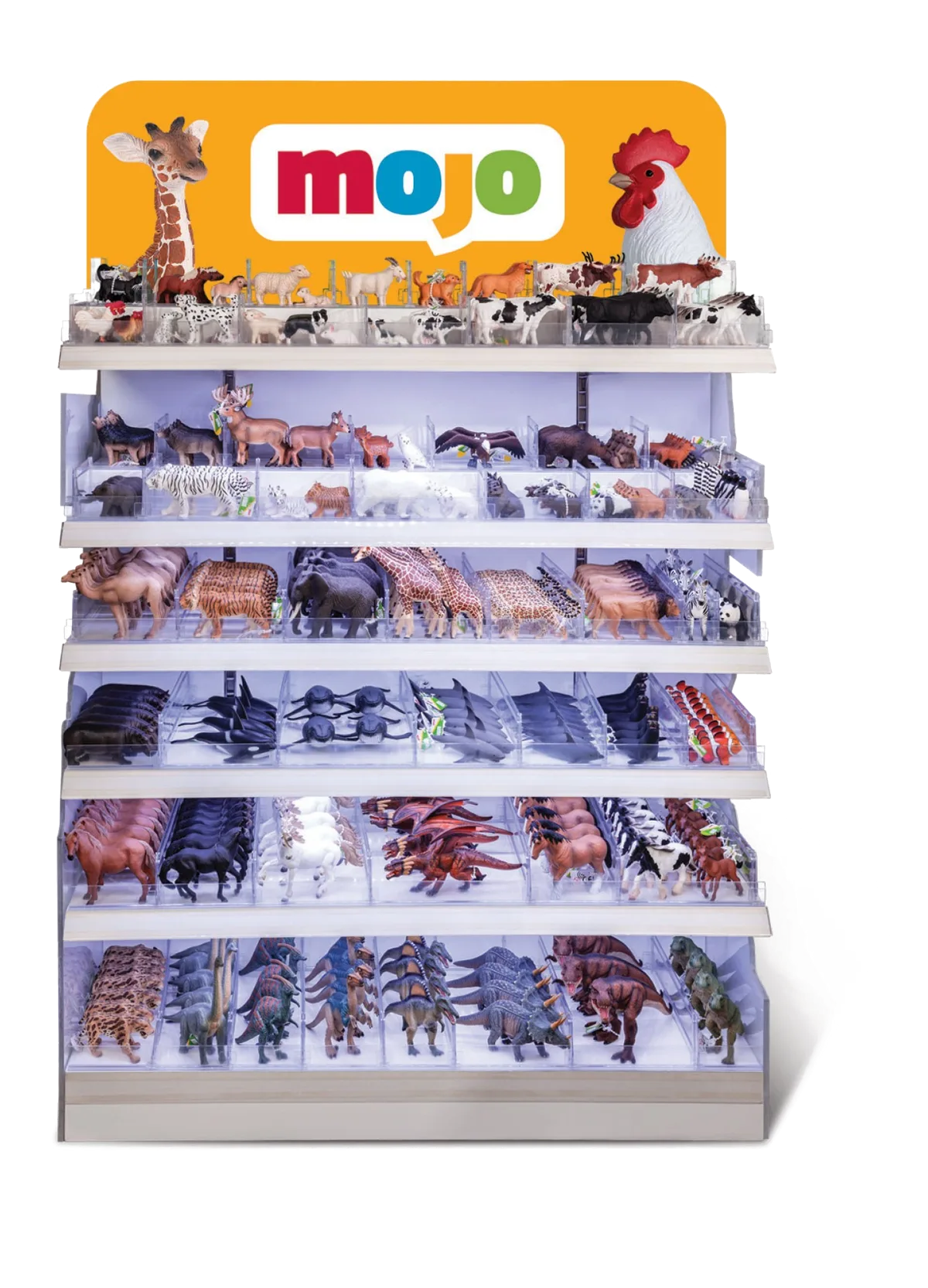 Mojo Mojo 1 meter LED Light up Display unit with dividers and wheels. - image 1