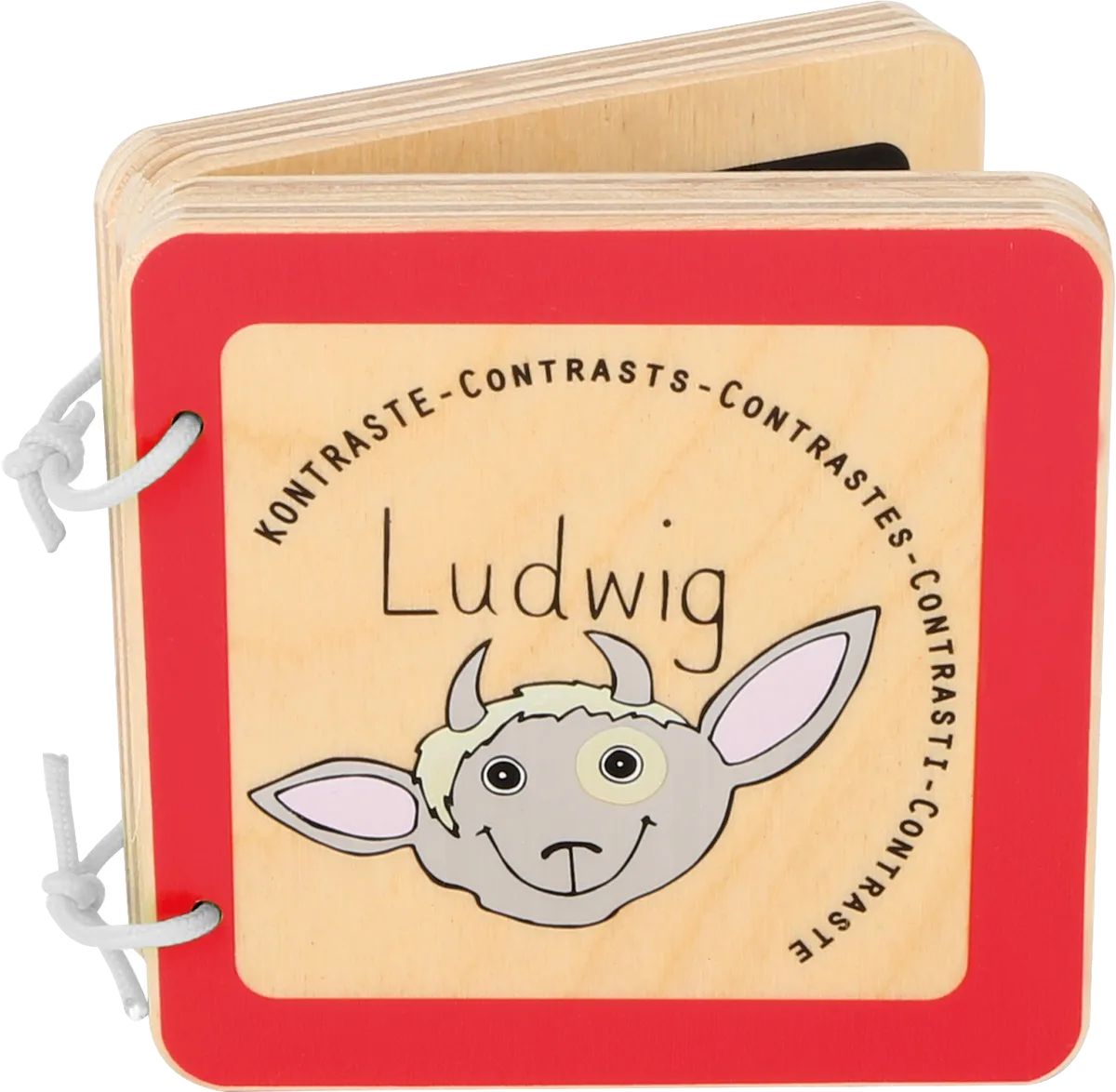 small foot Book in Wood, Ludwig the Goat / Contrasts - image 1